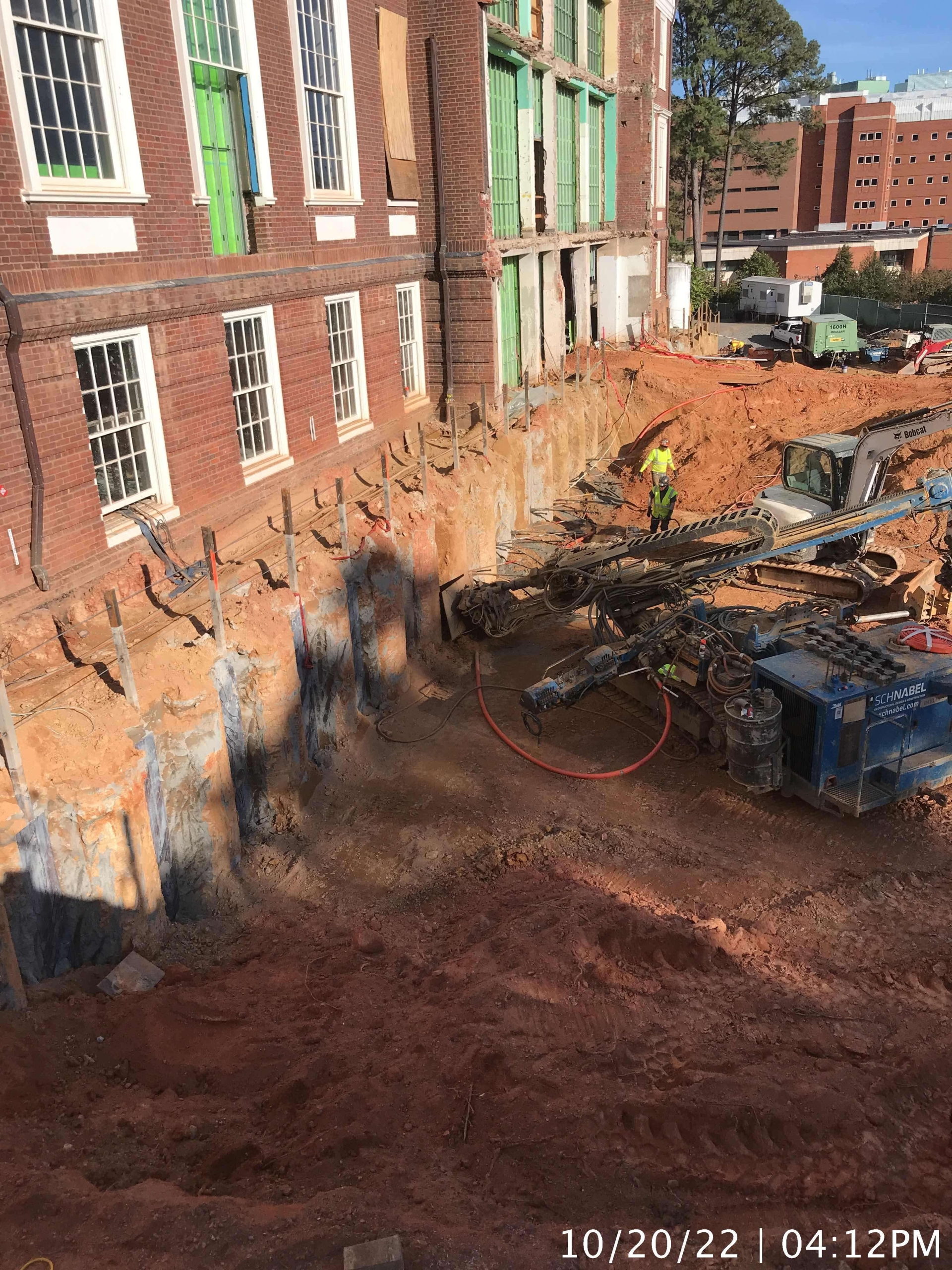 UVA Tieback Installation