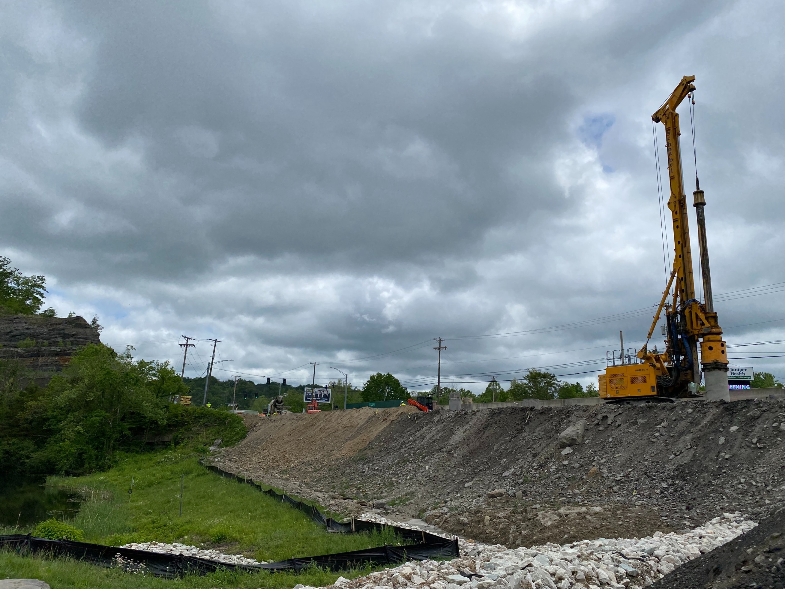 Bauer Drill Installing Shafts (Panbowl Lake)