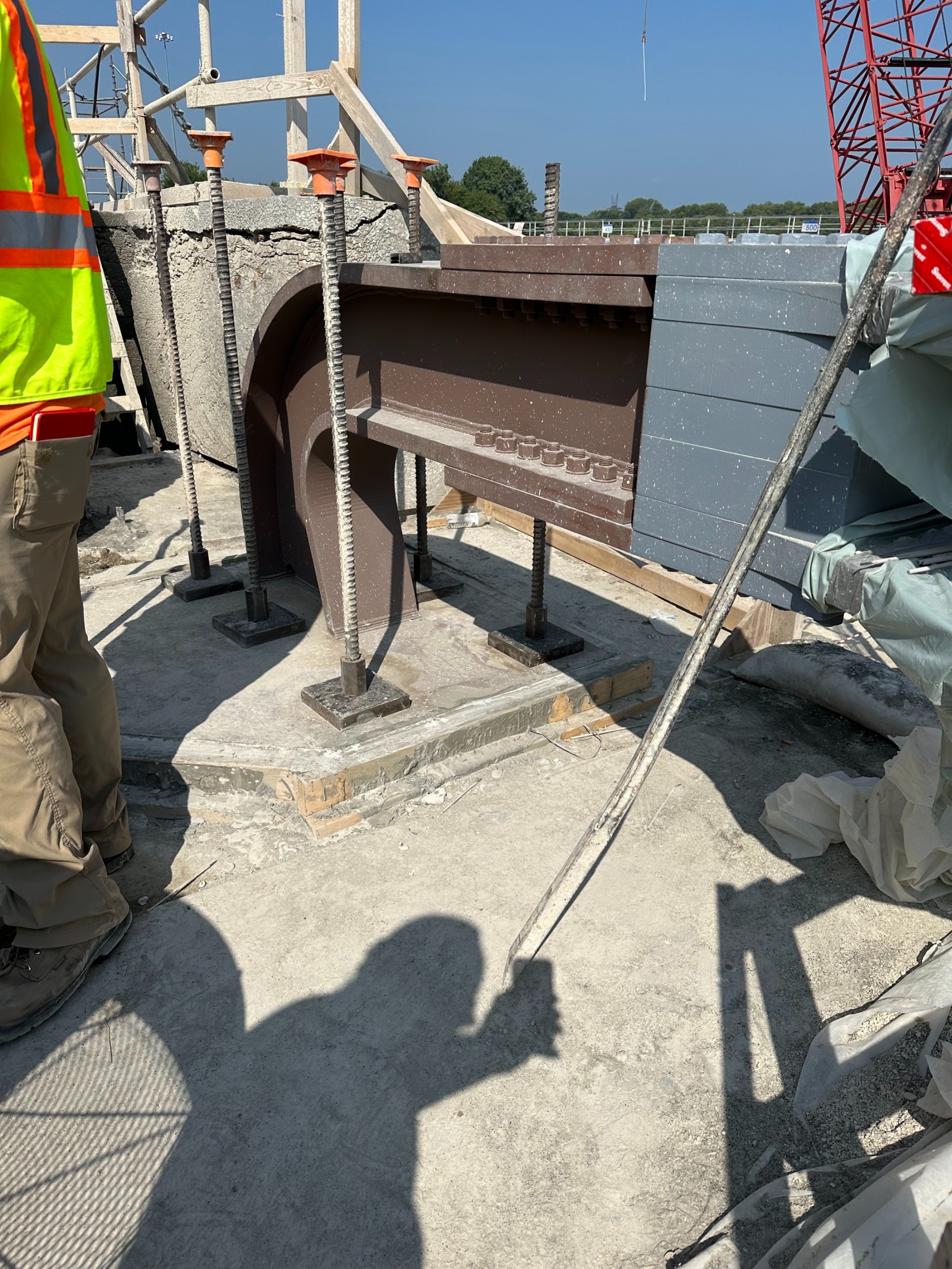 Schnabel’s concrete anchors with the new miter gate installed Permanent Concrete Anchor Rods
