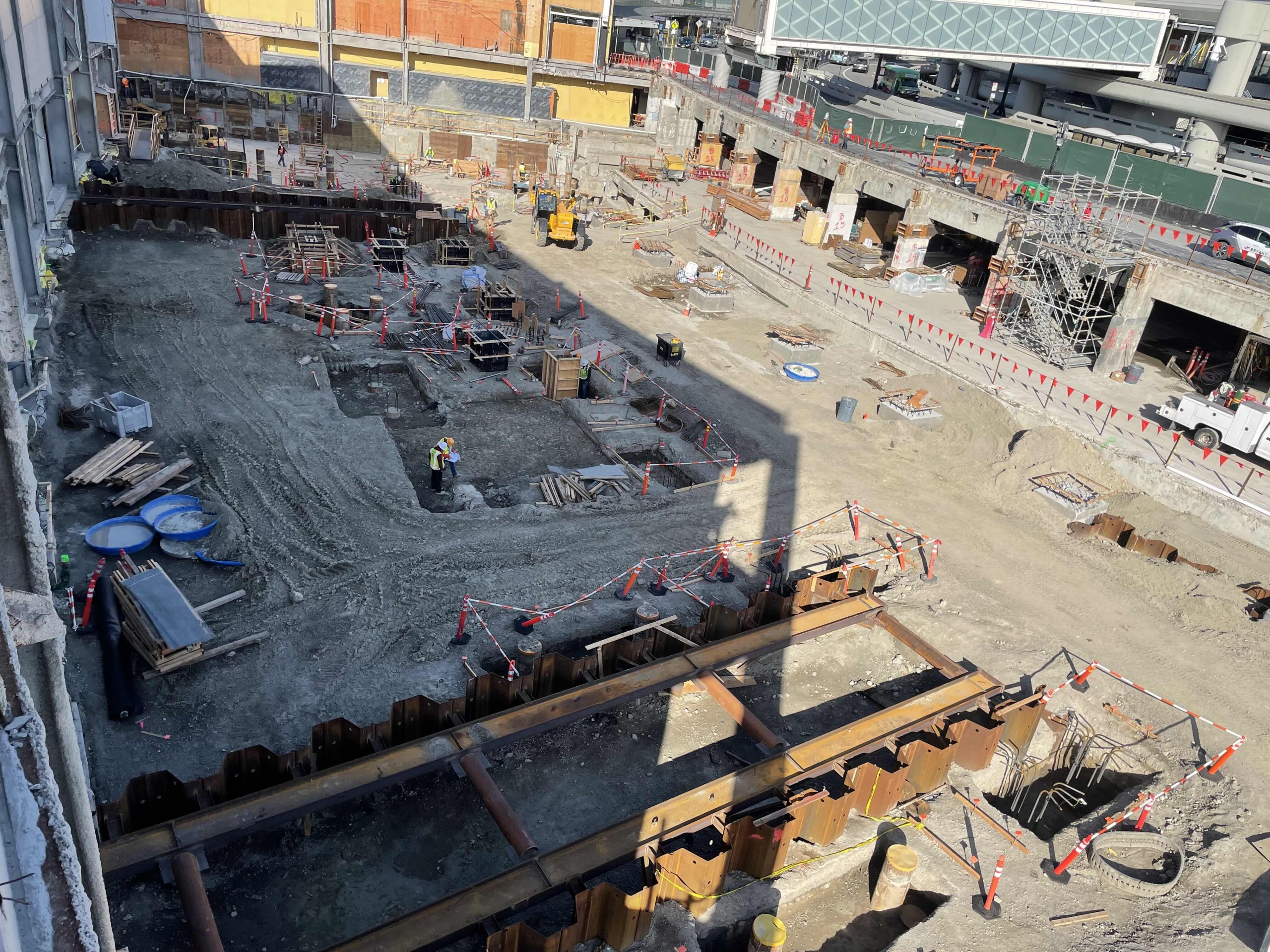 footing work being done while brace work was put in