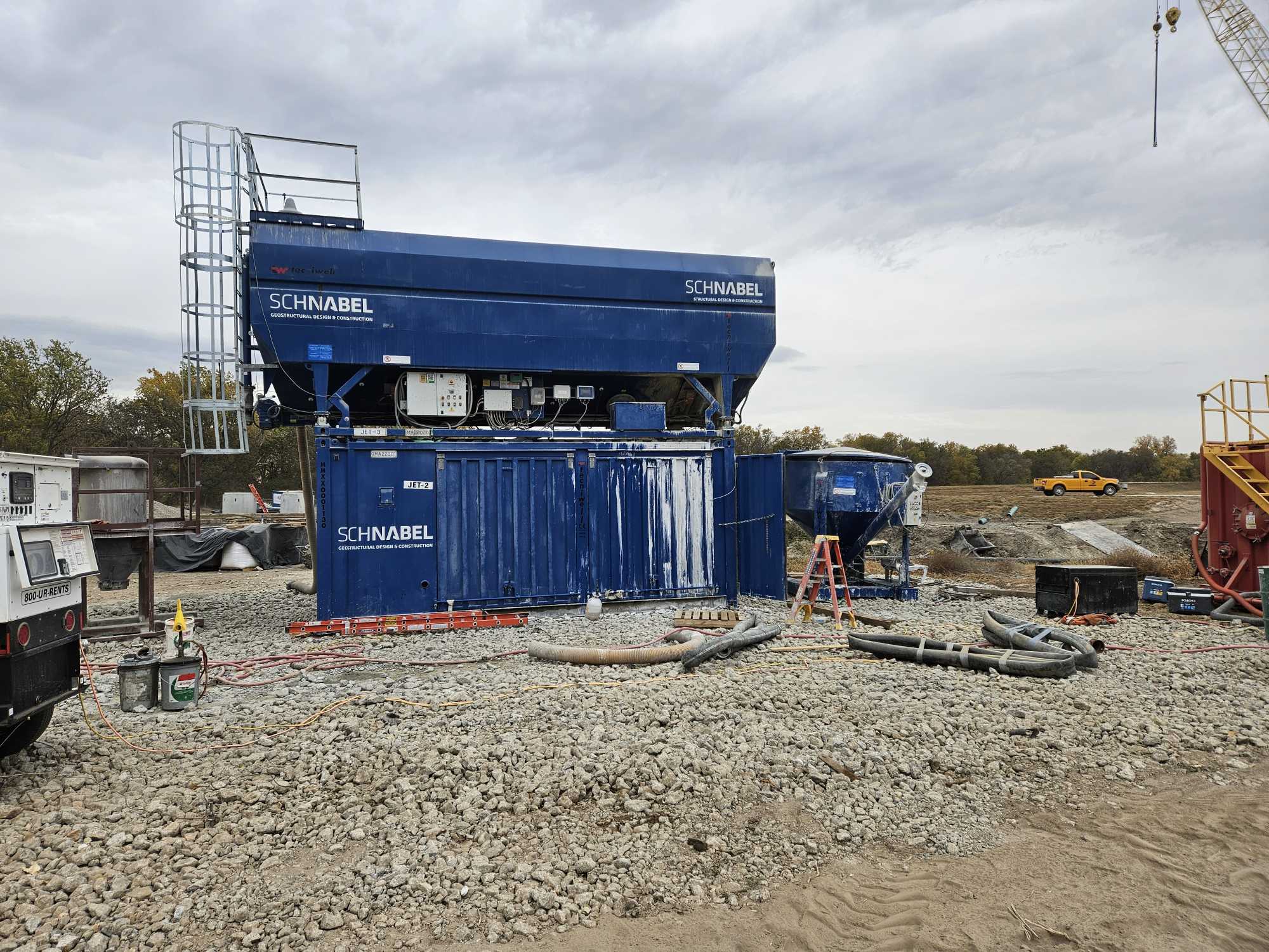 Jet grout system used for soil mixing soil mixing