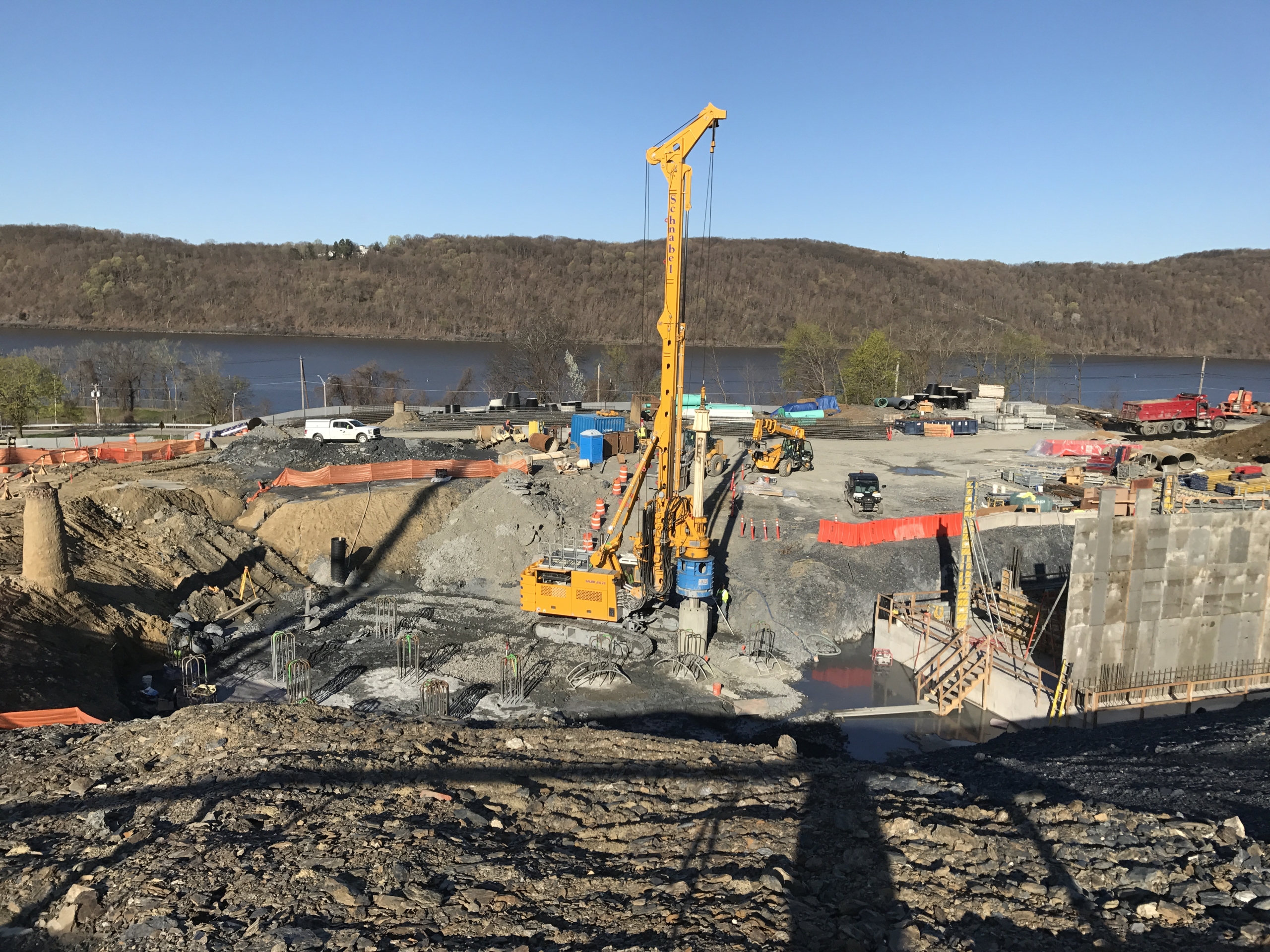 Drilled Shafts at Vassar Brothers Medical Center Expansion Project Micropiles construction involves the use of small-diameter piles to transfer loads to more competent underlying ground.